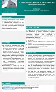 EL GRAN INTERROGANTE DE LA ANTICONCEPCIÓN EN LA PREMENOPAUSIA - Complejo Hospitalario de Navarra. Pamplona.