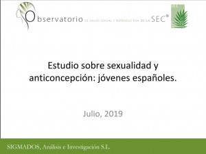 Encuesta nacional sobre sexualidad y anticoncepción entre los jóvenes españoles
